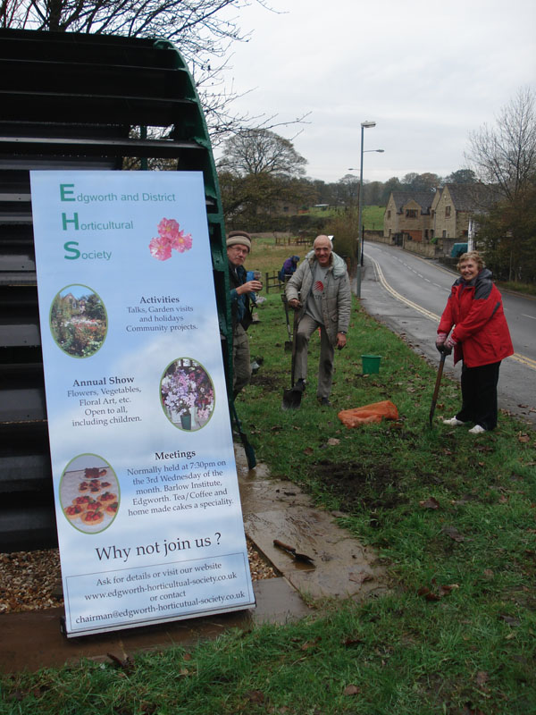 Bulb planting at the Waterwheel on Bury Road
                    Edgworth