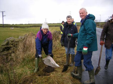 Bulb planting on
                    Broadhead Road