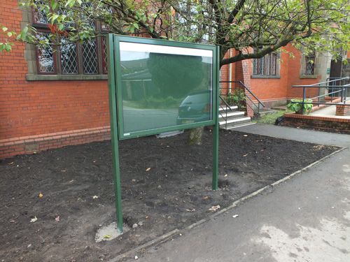 The new notice
                  board was surprisingly large
